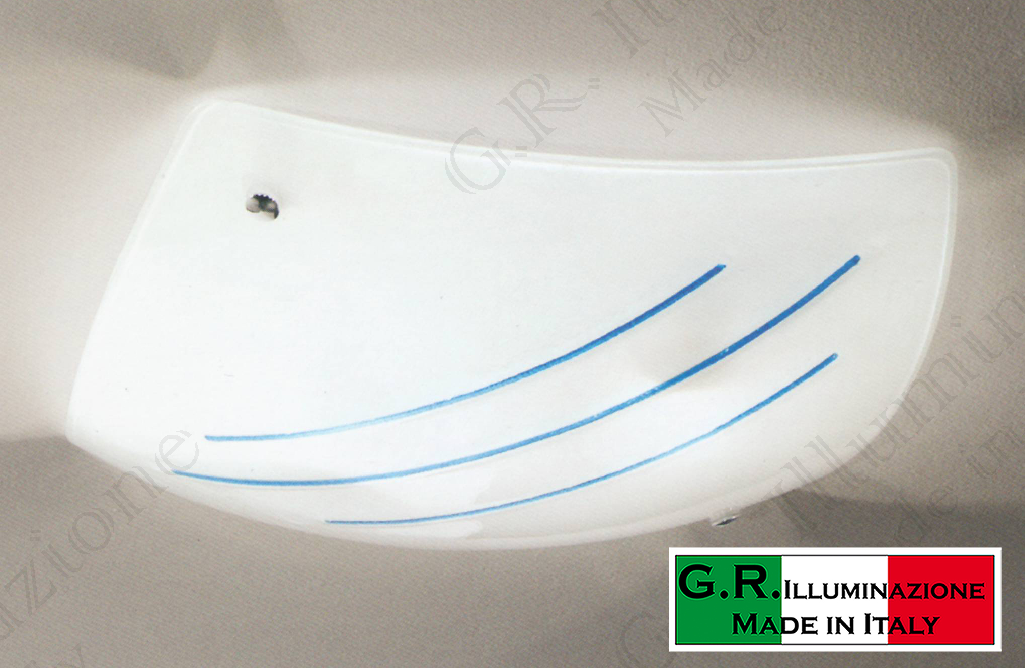 Plafoniere Vetro Blu : Lampadario plafoniera soffitto moderno vetro luci righe colorate